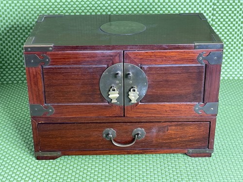 Vintage asian rosewood brass - asian,